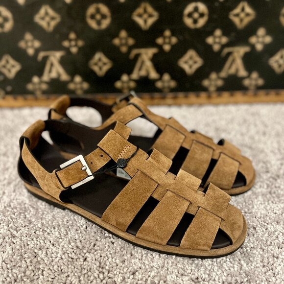 Massimo Dutti Brown Suede Fisherman Shoes, NEW - Picture 3 of 6